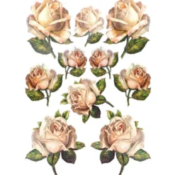 Color Bügeltransfers, Glitzer, DIN A4, Rosen 2