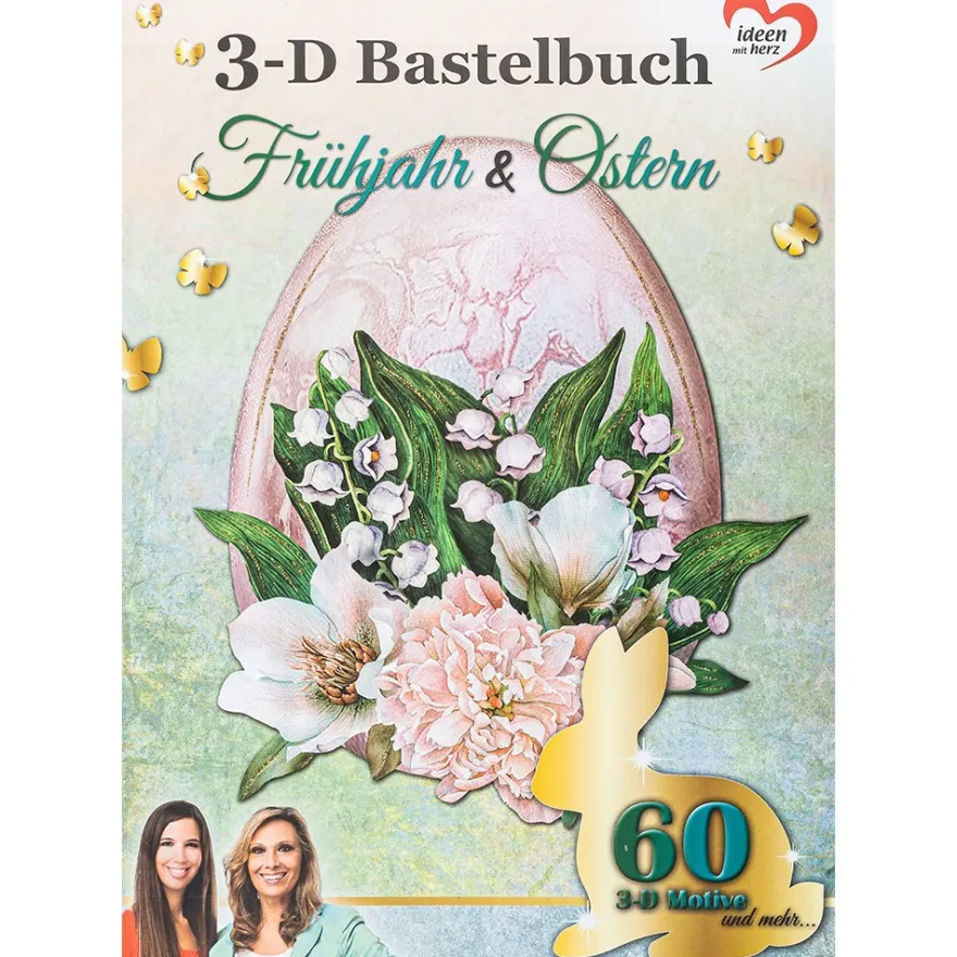 3-D Bastelbuch: Frühjahr & Ostern, 20 Stanzbogen, DIN A4