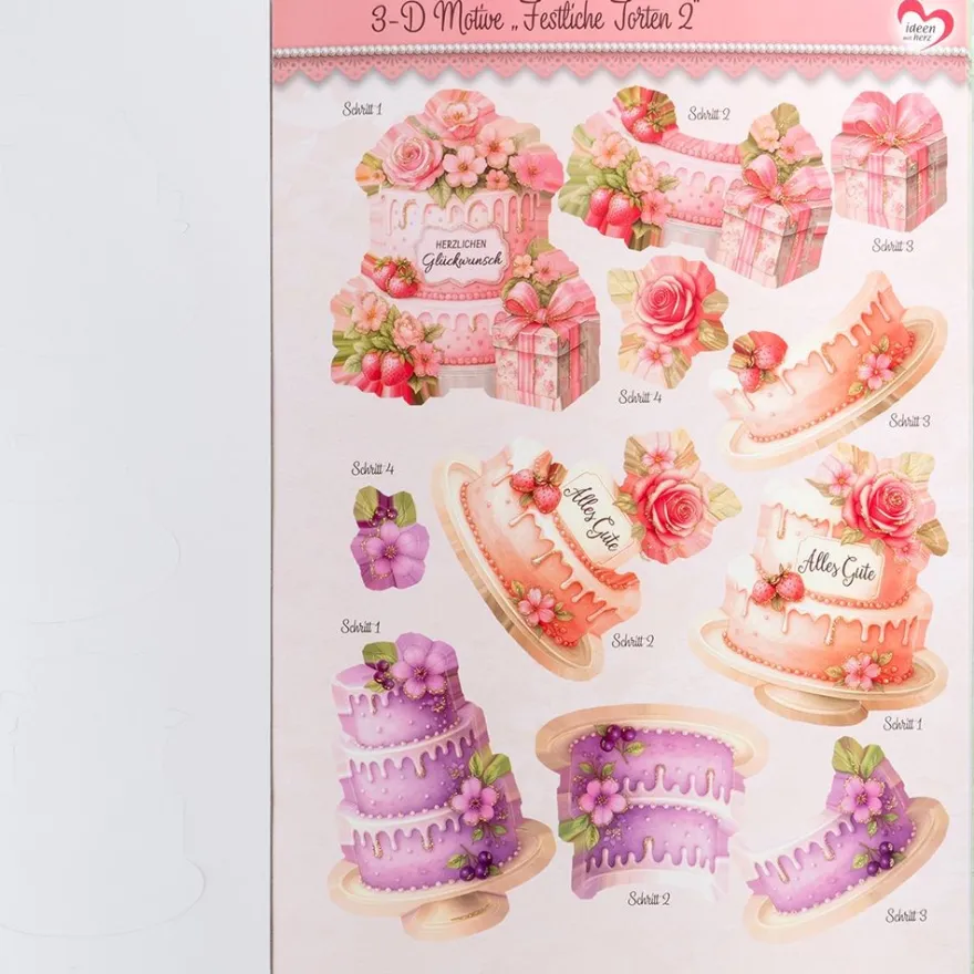 3-D Bastelbuch, Glückwünsche & Glücksbringer, 20 Stanzbogen, DIN A4