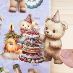 3-D Bastelbuch, Teddys rund ums Jahr, DIN A4, 20 Stanzbogen mit 60 Motiven
