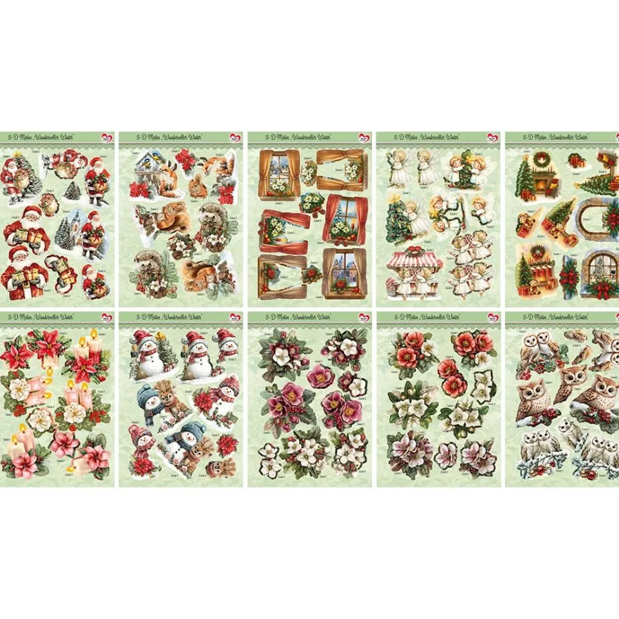 3-D Bastelbuch, Wundervoller Winter, 20 Stanzbogen DIN A4