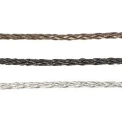 Dekoband, geflochten, metallic, Ø 3mm, versch. Designs & Farben, 3 Rollen