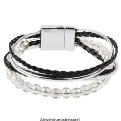 Deko-Band, geflochten, 5m lang, 0,3cm breit, schwarz