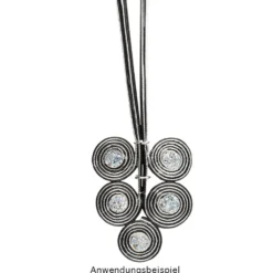 Deko-Band, 5m lang, 0,2cm breit, schwarz mit silbernem Rand