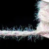 Deko-Band, Plüsch, 5m lang, 0,5cm breit, weiß-irisierend