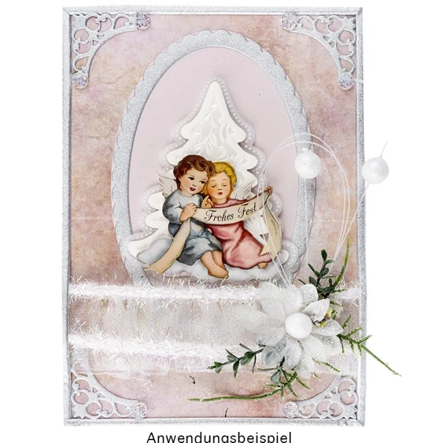 Deko-Band, Plüsch, 5m lang, 0,5cm breit, weiß-irisierend