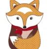 Deko-Bild "Fuchs", mit Griff, 18 x 24 cm, 2er Set