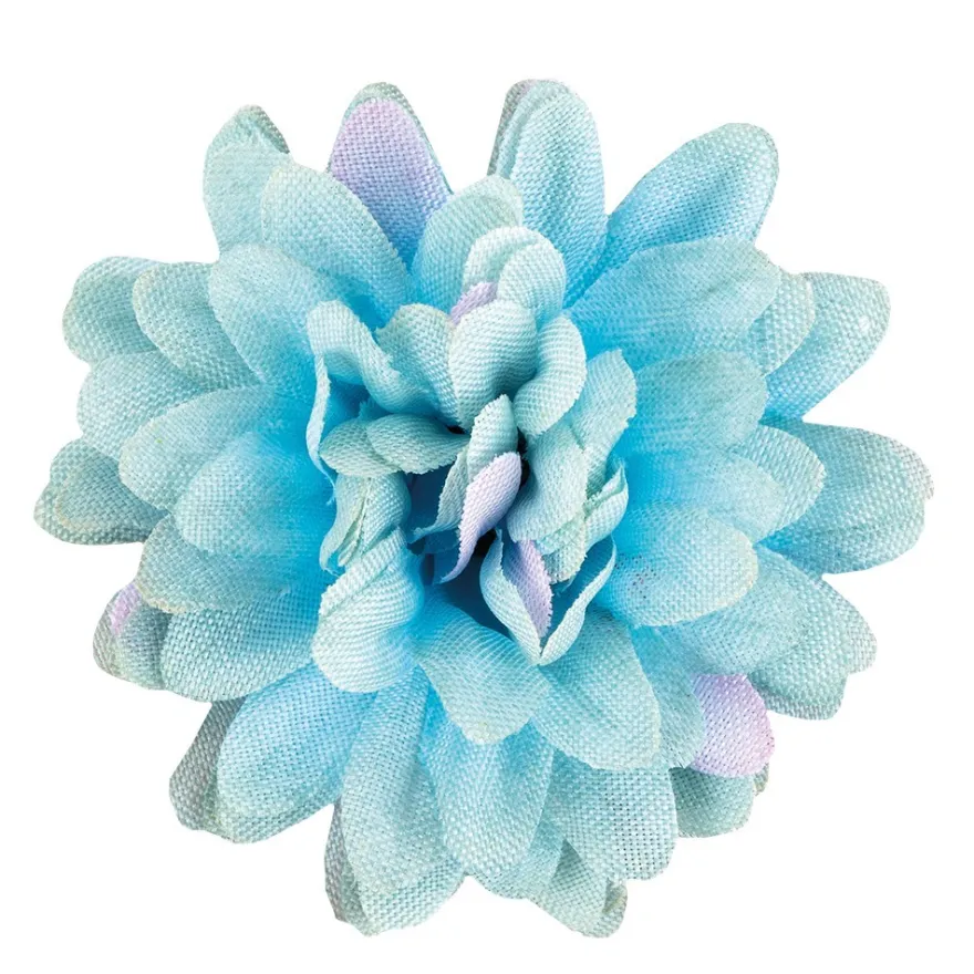 Deko-Blüte Dahlie, zum Selbstgestalten, hellblau, 551-teilig, 50 Stück
