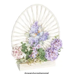 Deko-Blüten, Blütenköpfe, Ø 2,5cm, weiß-pink, 50 Stück