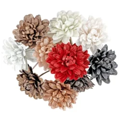 Deko-Blüten, Dahlien, Ø 7cm, verschiedene Farben, 10 Stück
