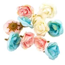 Deko-Blüten, Farbmix 10, Ø 4cm, verschiedene Farben, 11 Stück
