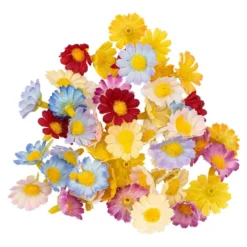 Deko-Blüten, Farbmix 7, Ø 2,5cm, verschiedene Farben, 47 Stück