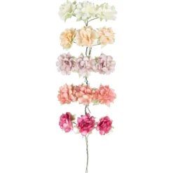 Deko-Blüten, Hortensien 2, Ø 3,5cm, verschiedene Farben, 90 Stück