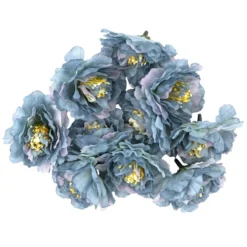 Deko-Blüten "Kamelie", Ø 6cm, blau, 10 Stück