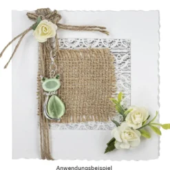 Deko-Blüten, Rosen 2, Ø 2cm, creme, 144 Stück