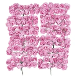 Deko-Blüten, Rosen 2, Ø 2cm, rosa, 144 Stück