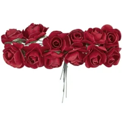 Deko-Blüten, Rosen 2, Ø 2cm, rot, 144 Stück