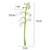 Deko-Blüten, Zweige, Maiglöckchen, mit je 6 weißen Blüten, 20 Stück