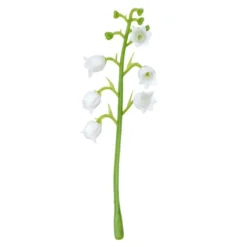 Deko-Blüten, Zweige, Maiglöckchen, mit je 6 weißen Blüten, 20 Stück