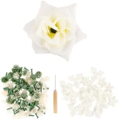 Deko-Blüte Rose, zum Selbstgestalten, weiß, 501-teilig, 50 Stück