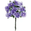 Deko-Blumen mit Strass-Blüte, weiß/flieder, 10er Set