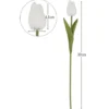 Deko-Blumen, Tulpen, 33cm lang, weiß, realistische Optik, 10 Stück