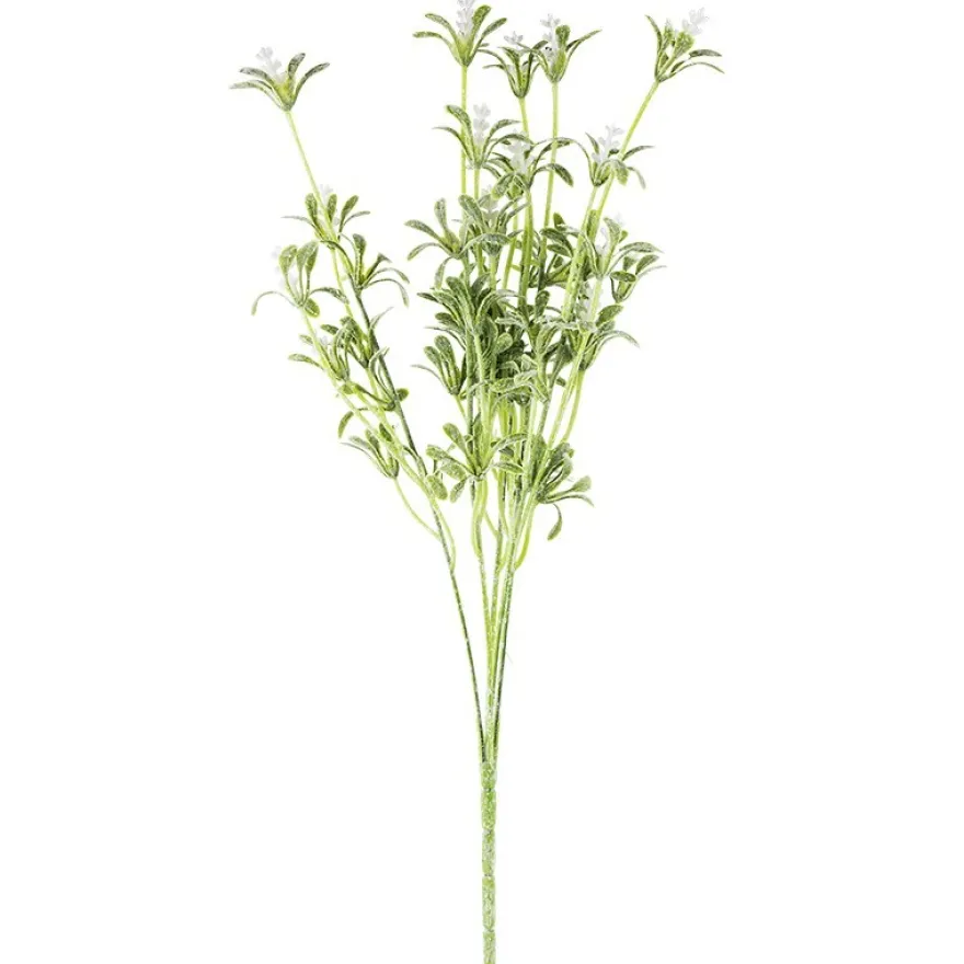 Deko-Busch, Blüten 6, 43cm lang, 5 Stängel, weiße Blüten