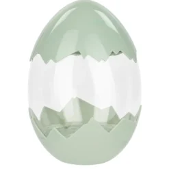 Deko-Ei, Deckel & Boden in Eierschalenoptik, Ø9,3cm, 13cm hoch, Schale in Pastellgrün