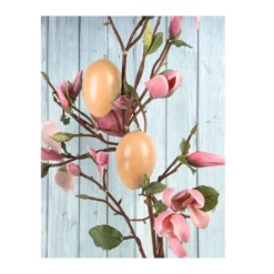 Deko-Eier, Ø 6,5cm, 10cm hoch, apricot, 2 Stück