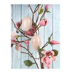 Deko-Eier, Ø 6,5cm, 10cm hoch, helltaupe, 2 Stück