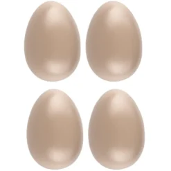 Deko-Eier, Ø 5,5cm, 8cm hoch, helltaupe, 4 Stück