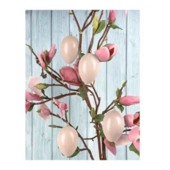 Deko-Eier, Ø 5,5cm, 8cm hoch, helltaupe, 4 Stück