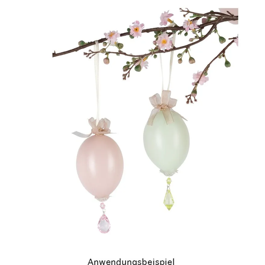 Deko-Eier, Ø 4,5cm, 6cm hoch, pastellgrün, 6 Stück