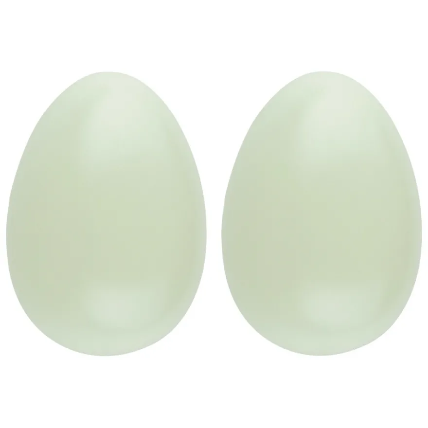 Deko-Eier, Ø 6,5cm, 10cm hoch, pastellgrün, 2 Stück