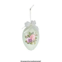Deko-Eier, Ø 5,5cm, 8cm hoch, pastellgrün, 4 Stück