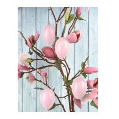 Deko-Eier, Ø 5,5cm, 8cm hoch, pastellrosa, 4 Stück