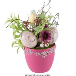 Deko-Eier, Ø 5,5cm, 8cm hoch, pastellrosa, 4 Stück