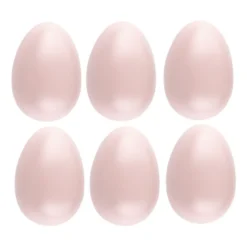 Deko-Eier, Ø 4,5cm, 6cm hoch, pastellrosa, 6 Stück