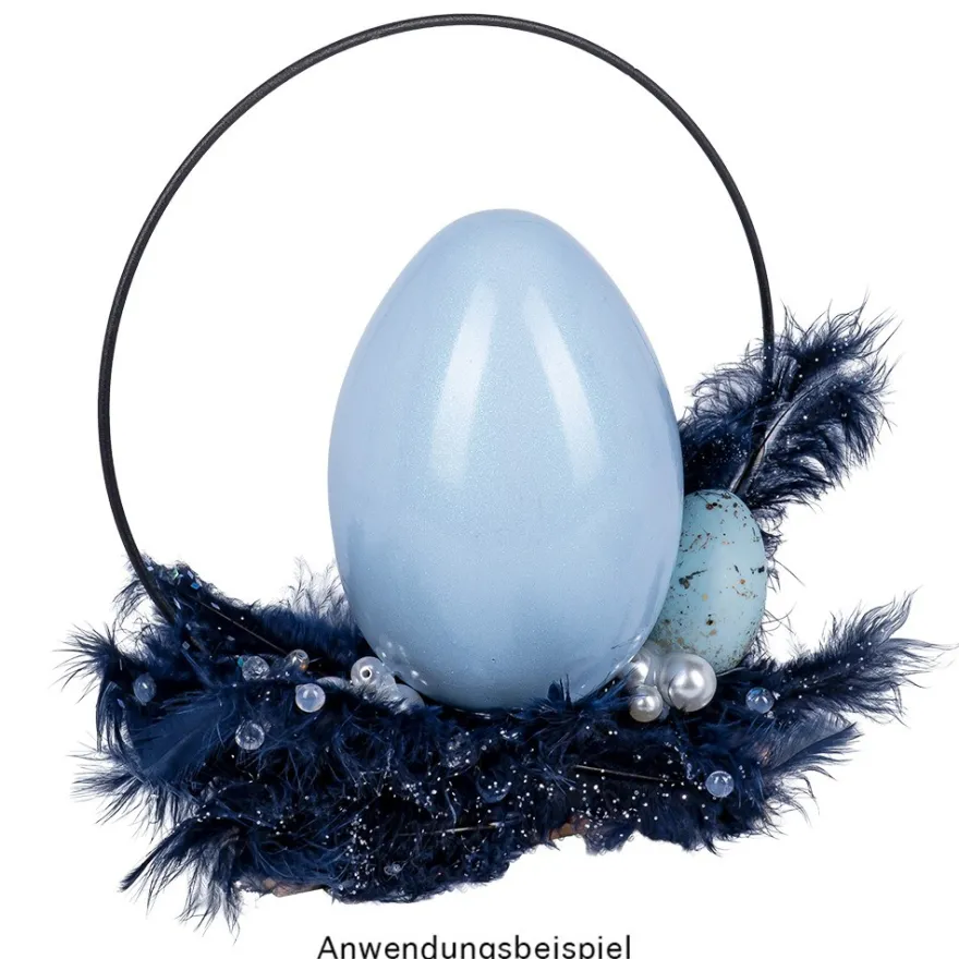 Deko-Eier, Ø 4,5cm, 6cm hoch, pastelltürkis, 6 Stück