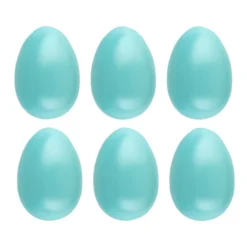 Deko-Eier, Ø 4,5cm, 6cm hoch, pastelltürkis, 6 Stück