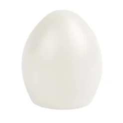 Deko-Eier mit runder Öffnung, Ø 5,2cm, 6cm hoch, transluzent, weiß, 6 Stück