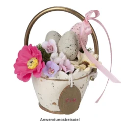 Deko-Eierschalen, zum Befüllen & Aufstellen, verschiedene Größen, weiß, 3 Stück