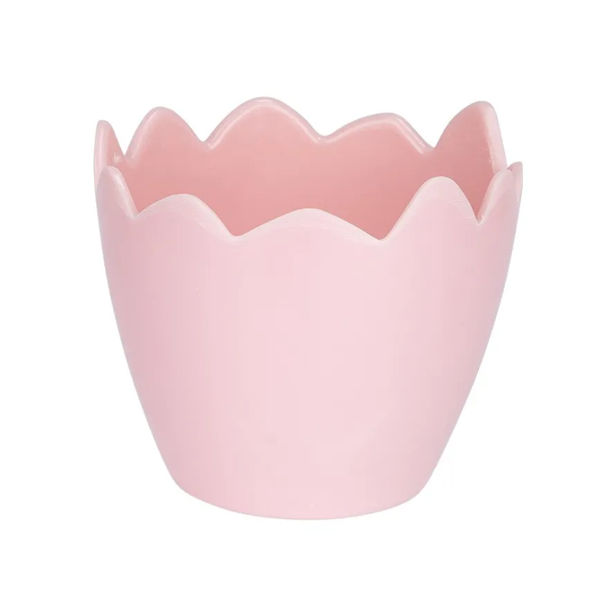 Deko-Eierschalen, zum Befüllen & Aufstellen, Ø7,8cm, 7cm hoch, pastellrosa, 3 Stück
