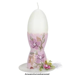 Deko-Eierschalen, zum Befüllen & Aufstellen, Ø7,8cm, 7cm hoch, pastellrosa, 3 Stück