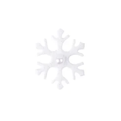 Deko-Eiskristalle, Ø 3,5cm, weiß mit Glitzer, 24 Stück