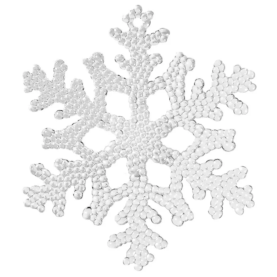 Deko-Eiskristalle 2, Ø 10cm x 0,3cm, klar, 4 Stück
