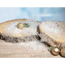 Deko-Eiskristalle 2, Ø 10cm x 0,3cm, klar, 4 Stück