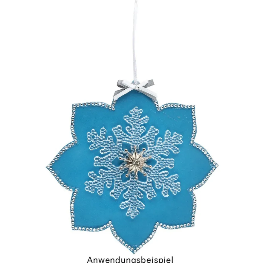Deko-Eiskristalle 2, Ø 10cm x 0,3cm, klar, 4 Stück
