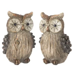 Deko-Eulen, 9cm hoch, 6cm breit, 5,5cm tief, 2 Stück