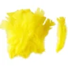 Deko-Federn, Marabufedern, 7-12cm, ca. 17 Stück, 1,5g, gelb